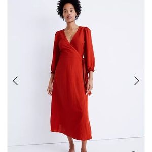 * SOLD * NWOT Madewell linen wrap dress